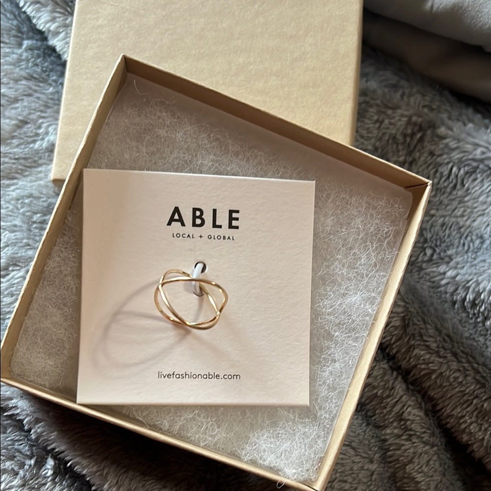 Able Gold x Ring - size 5